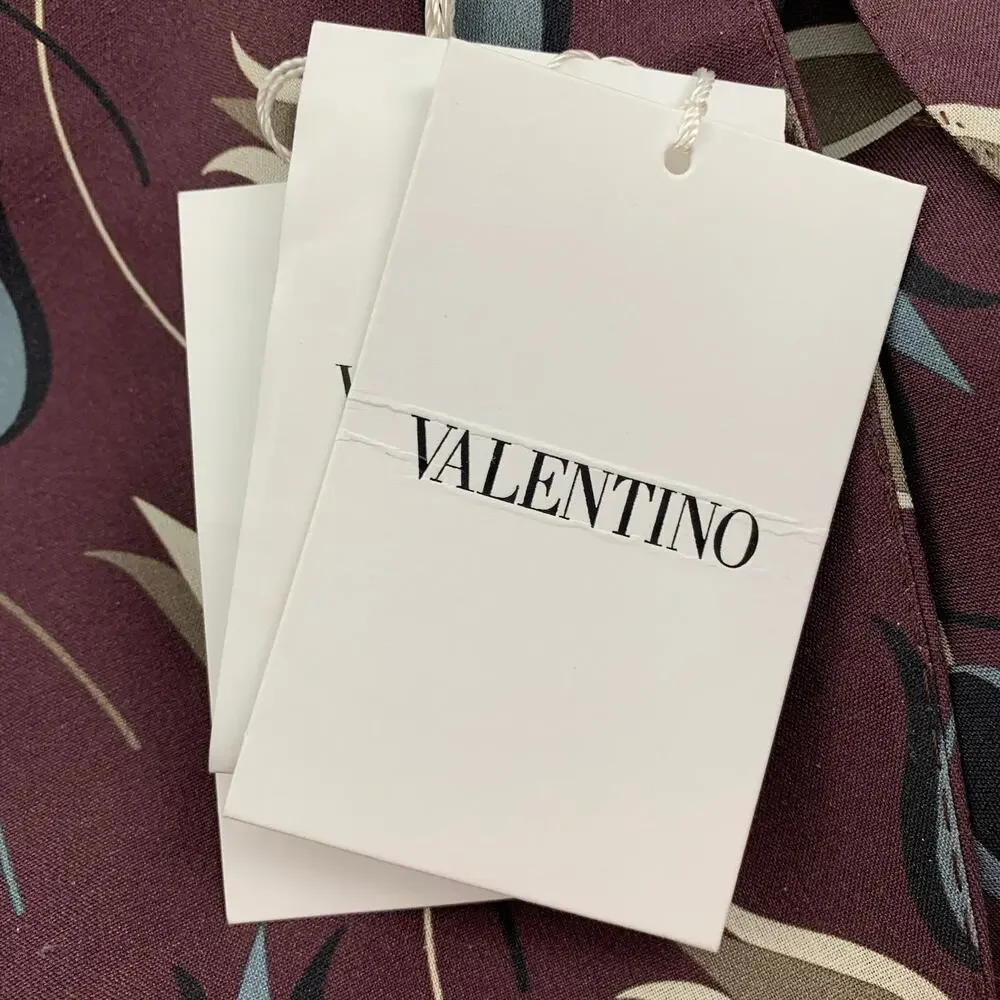 VALENTINO Size 38 Purple & Grey Floral Silk Notch Lapel Sport Coat